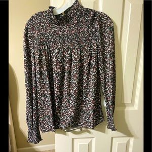 SHEIN smocked long sleeve top.